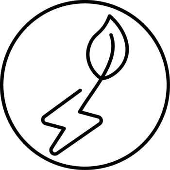 Electrical Energy Line Icon vector
