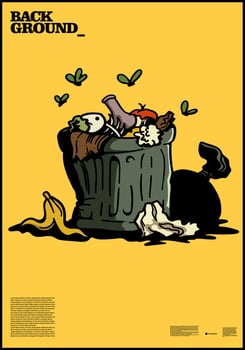 trash illustration for design, background, banner, poster, flyer, brochure, etc vector