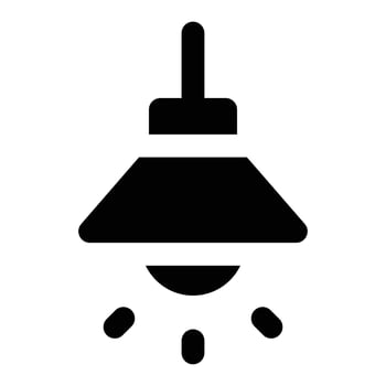 Simple Ceiling Lamp glyph icon. The icon can be used for websites, print templates, presentation templates, illustrations, etc vector