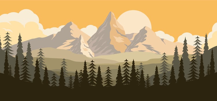 Full screen mountains wallpaper background vector