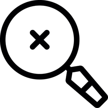 Cancel Search Line Icon vector
