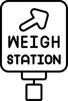 Weigh Station Line Icon vector