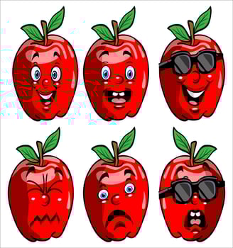 artoon image of a apple fruit vector