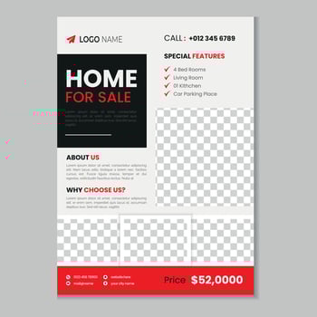 Property Sale Flyer Design vector