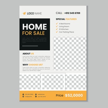 House Listing Flyer Design vector