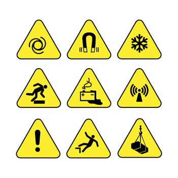 Road and industrial danger sign vector