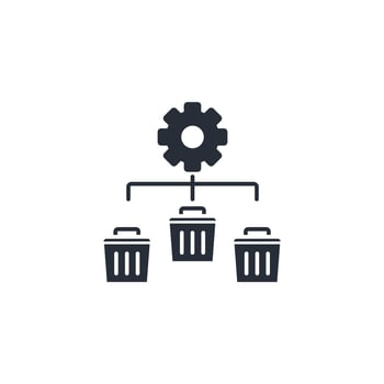 Waste Sorting icon. .Editable stroke.linear style sign for use web design,logo.Symbol illustration. vector