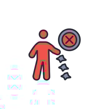 No littering icon. .Editable stroke.linear style sign for use web design,logo.Symbol illustration. vector