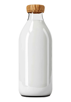 a bottle of cow milk on a transparent background png
