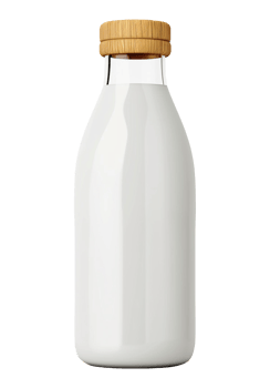 a bottle of milk on a transparent background png