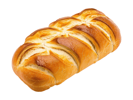 Baked loaf of bread isolated png