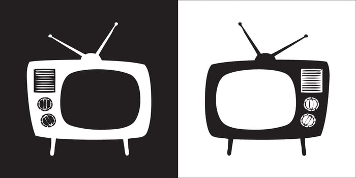 Illustration graphics of television icon vector
