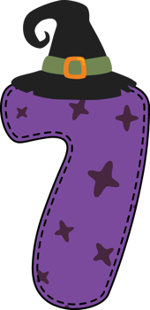 Halloween Witch Number 7 png