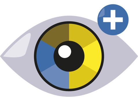 eye with colour blindness png