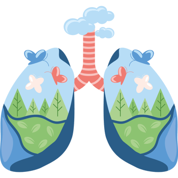 lungs with nature clean air png