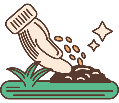 hand sowing seeds in the soil png