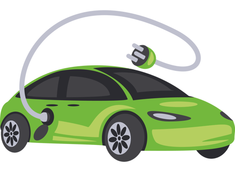 electric car plug green energy png
