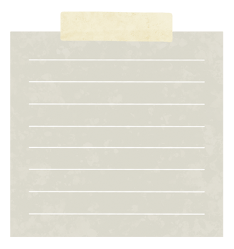 Tan Planner Sticky Note with Tape and Lines No Background png