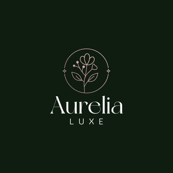 Aurelia luxe logo design vector