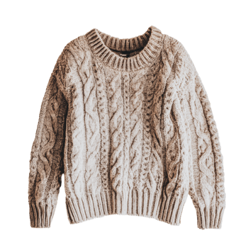 Cozy knitted sweater in neutral tones png