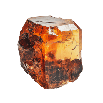 Amber crystal glistening under soft light png