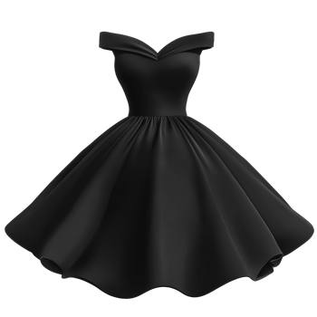 Elegant black off-shoulder dress png
