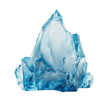 Ice-like crystal formation reflecting light png
