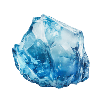 Blue crystal chunk with intricate details png