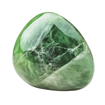 Green jade stone displayed on a white background png