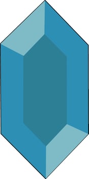 Blue Gemstone with Faceted Cut Design vector