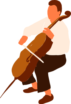People musicians playing different music instruments png