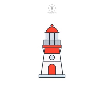 Lighthouse building icon symbol illustration isolated on white background vector