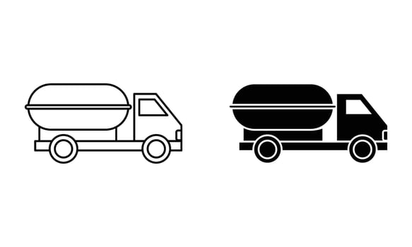gasoline transport tanker truck icon vector
