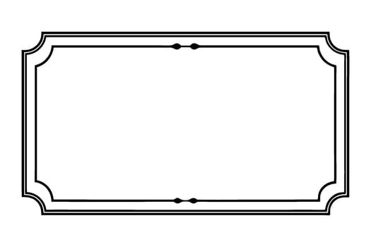 Minimalist Black and White Picture Frame for White Walls vector