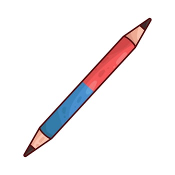 pencils in two colors vector