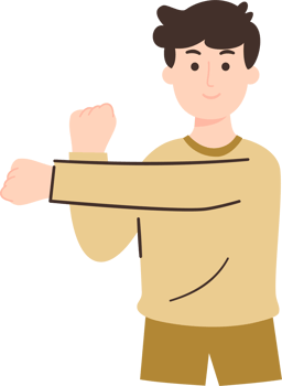 Man doing Stretching and Warmup png
