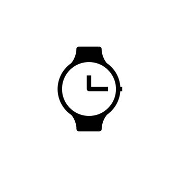 Watch icon with simple and modern design for web png