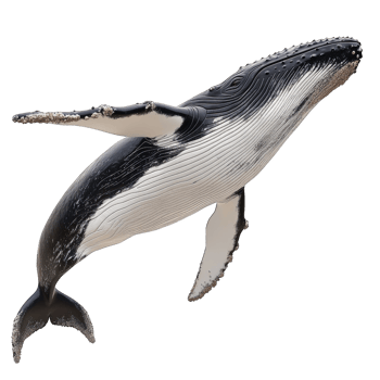 Humpback Whale Breaching with Barnacles png