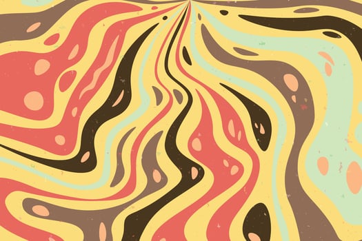 Abstract psychedelic groovy background. . vector