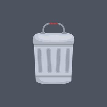 trash can in flat design. vector