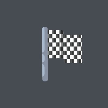 race flag in flat design. vector
