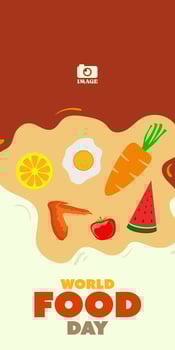 World Food Day. banner illustration greeting every 16 october for healthy food and stop wasting food. vector