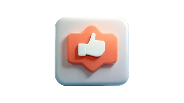 Like button icon isolated on transparent background png