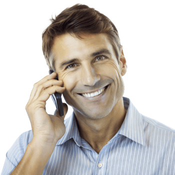 A old man talking on smartphone isolated on transparent background png