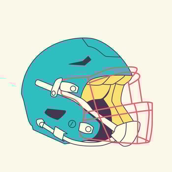 rugby helmet illustration. sports equipment. stickers and more vector