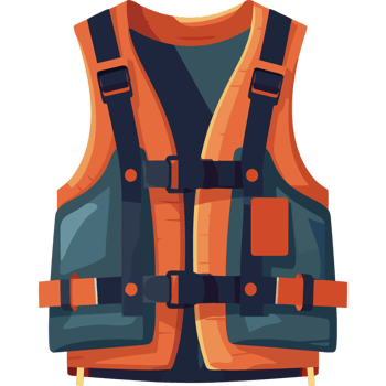 Adventure awaits with safe equipment and protective workwear for exploration isolated png