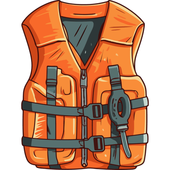 Adventure awaits with safety equipment for extreme water sports journey isolated png