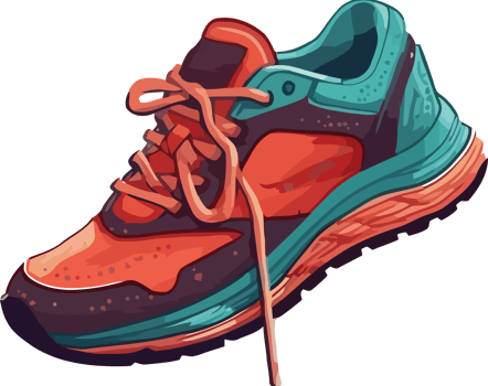 modern sports orange shoe icon isolated png