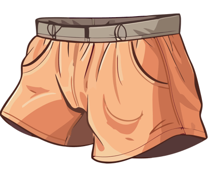 Summer fashion collection Men shorts isolated png