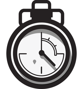A stopwatch icon on a black background png